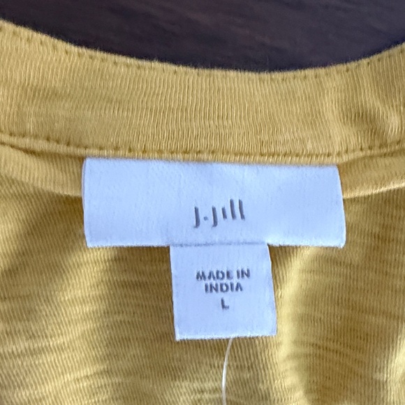J. Jill Mustard Yellow Long Sleeve Top NWT Women’s size-L - Picture 6 of 10